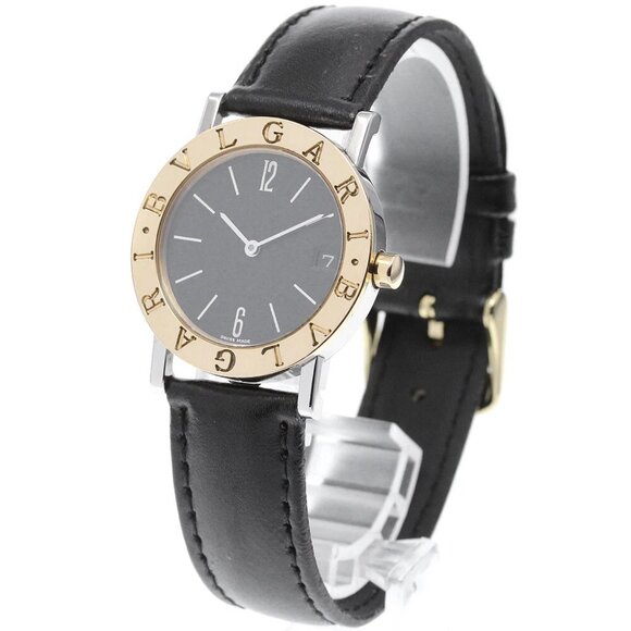 BVLGARI BVLGARIBVLGARI BB30SGLD YG bezel black Dial Quartz Boy's Watch_821858